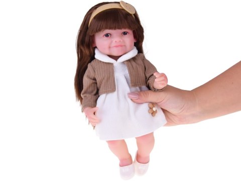 JOKOMISIADA Urocza lalka Tosia z miękkiej gumy długie włosy sukienka 30 cm ZA5832