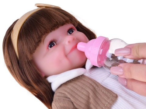 JOKOMISIADA Urocza lalka Tosia z miękkiej gumy długie włosy sukienka 30 cm ZA5832