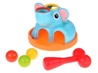 JOKOMISIADA Zabawka edukacyjna Słonik sorter zbijak z młoteczkiem i piłeczkami ZA5910