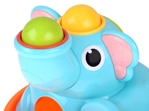 JOKOMISIADA Zabawka edukacyjna Słonik sorter zbijak z młoteczkiem i piłeczkami ZA5910