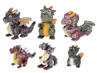 JOKOMISIADA Zestaw Figurek Bajkowe Smoki 6 szt. Magiczne Stworzenia ZA5883