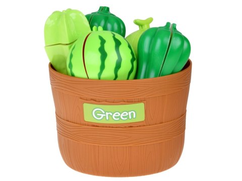 JOKOMISIADA Zestaw do krojenia warzyw i owoców na rzepy + nauka kolorów - 34 ele ZA5904