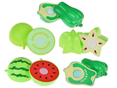 JOKOMISIADA Zestaw do krojenia warzyw i owoców na rzepy + nauka kolorów - 34 ele ZA5904