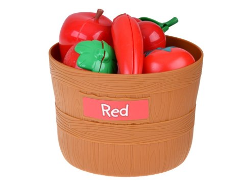 JOKOMISIADA Zestaw do krojenia warzyw i owoców na rzepy + nauka kolorów - 34 ele ZA5904