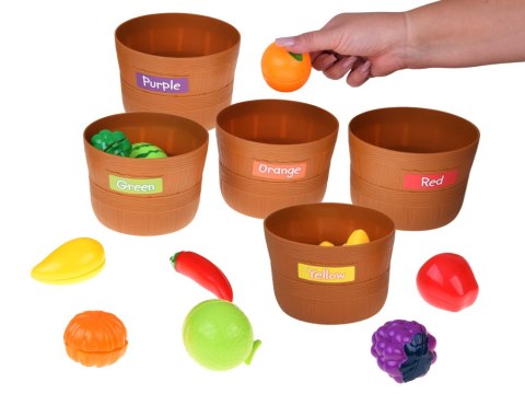 JOKOMISIADA Zestaw do krojenia warzyw i owoców na rzepy + nauka kolorów - 34 ele ZA5904