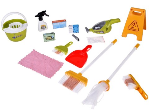 JOKOMISIADA Zestaw sprzątający dla dzieci - wózek z akcesoriami i odkurzacz ZA5873