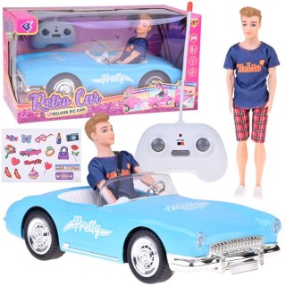JOKOMISIADA Autko na pilota Retro Cadillac Lalka Stylowy kierowca Ken RC0746