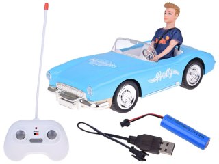 JOKOMISIADA Autko na pilota Retro Cadillac Lalka Stylowy kierowca Ken RC0746