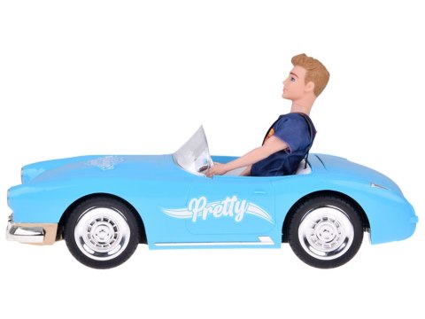 JOKOMISIADA Autko na pilota Retro Cadillac Lalka Stylowy kierowca Ken RC0746