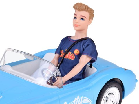 JOKOMISIADA Autko na pilota Retro Cadillac Lalka Stylowy kierowca Ken RC0746