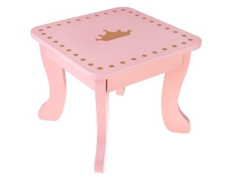 JOKOMISIADA Drewniana Królewska Toaletka z lustrem + krzesełko + akcesoria ZA5934