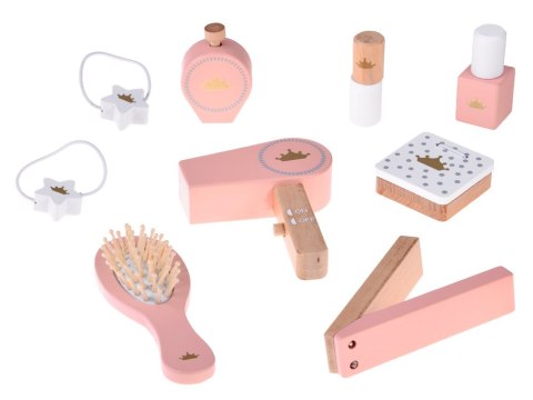 JOKOMISIADA Drewniana Królewska Toaletka z lustrem + krzesełko + akcesoria ZA5934