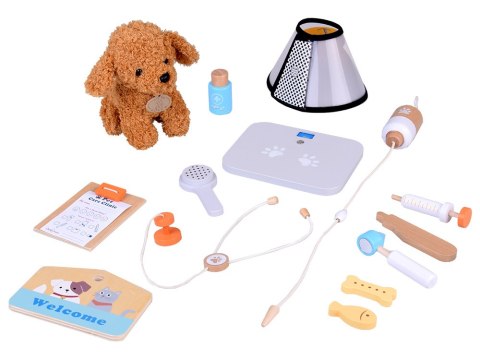 JOKOMISIADA Drewniany szpital dla zwierząt Weterynarz dla dzieci piesek pluszowy ZA5939