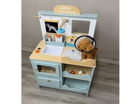 JOKOMISIADA Drewniany szpital dla zwierząt Weterynarz dla dzieci piesek pluszowy ZA5939