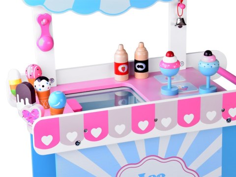 JOKOMISIADA Duża pastelowa budka z 8 lodami LODZIARNIA drewniana dla dzieci ZA5945