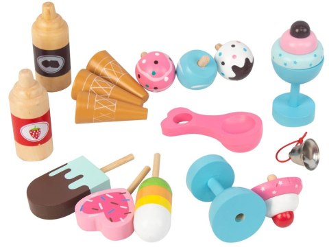 JOKOMISIADA Duża pastelowa budka z 8 lodami LODZIARNIA drewniana dla dzieci ZA5945