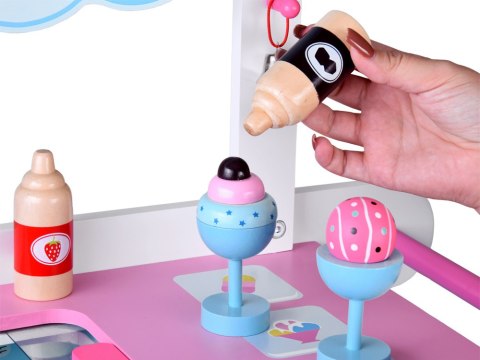 JOKOMISIADA Duża pastelowa budka z 8 lodami LODZIARNIA drewniana dla dzieci ZA5945