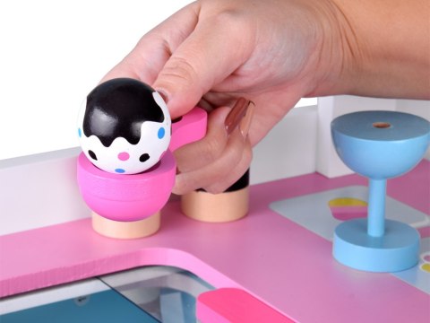 JOKOMISIADA Duża pastelowa budka z 8 lodami LODZIARNIA drewniana dla dzieci ZA5945