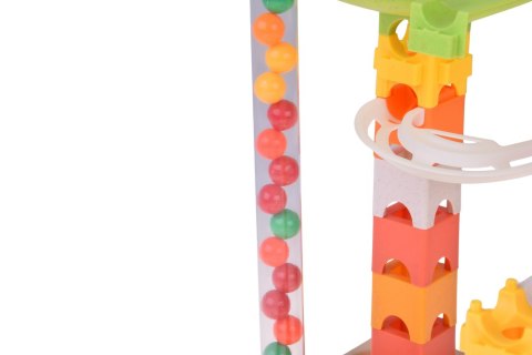 JOKOMISIADA Klocki 63ele tor kulkowy kulodrom zjeżdżalnia dla kulek ZA5980