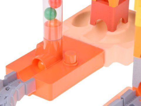 JOKOMISIADA Klocki 63ele tor kulkowy kulodrom zjeżdżalnia dla kulek ZA5980