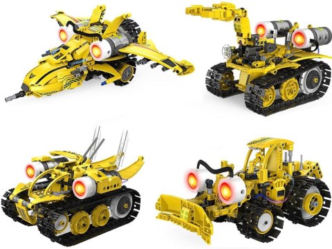 JOKOMISIADA Klocki Techniczne Robots Pro 5w1 Zestaw Pilot + światło LED 673ele RC0743
