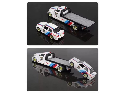JOKOMISIADA Maisto Licencjonowane Auta Metalowe 1:64 Flatbed i BMW M3 1988 ZA5958