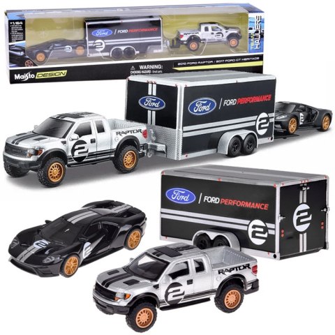 JOKOMISIADA Maisto Licencjonowane Auta Metalowe Ford Raptor i Ford GT Heritage ZA5961