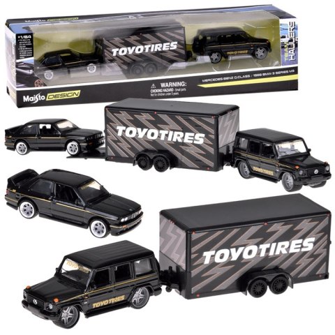 JOKOMISIADA Maisto Licencjonowane Auta Metalowe Mercedes-Benz G 1988 i BMW M3 E30 ZA5960