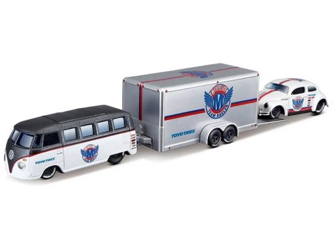 JOKOMISIADA Maisto Licencjonowane Auta Metalowe Volkswagen Van Samba i VW Beetle ZA5968