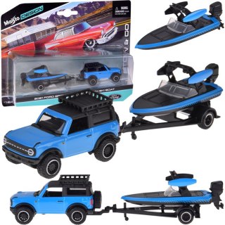 JOKOMISIADA Maisto Licencjonowane Auto metalowe Ford Bronco 2021 + łódź 1:64 ZA5969