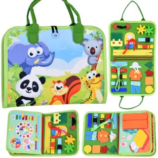 JOKOMISIADA Materiałowa edukacyjna książeczka manipulacyjna Montessori zegar ZA6022