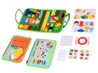 JOKOMISIADA Materiałowa edukacyjna książeczka manipulacyjna Montessori zegar ZA6022