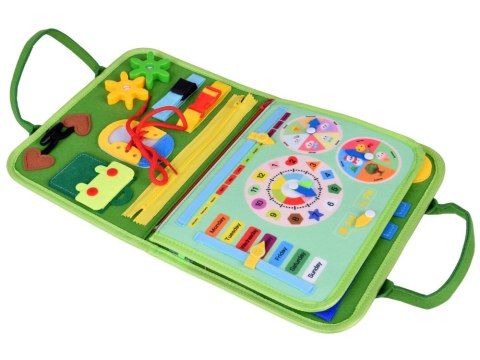 JOKOMISIADA Materiałowa edukacyjna książeczka manipulacyjna Montessori zegar ZA6022