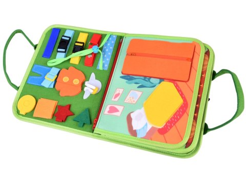 JOKOMISIADA Materiałowa edukacyjna książeczka manipulacyjna Montessori zegar ZA6022