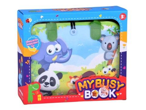 JOKOMISIADA Materiałowa edukacyjna książeczka manipulacyjna Montessori zegar ZA6022