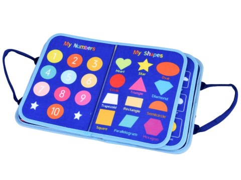 JOKOMISIADA Materiałowa książeczka manipulacyjna edukacyjna + tablica markery ZA6024