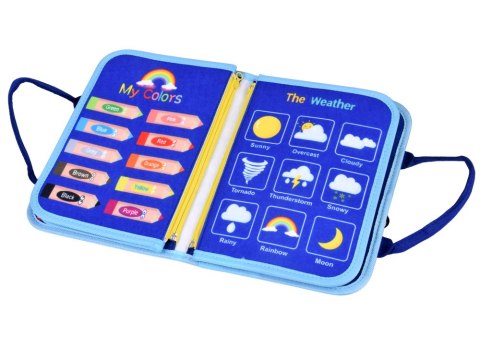 JOKOMISIADA Materiałowa książeczka manipulacyjna edukacyjna + tablica markery ZA6024