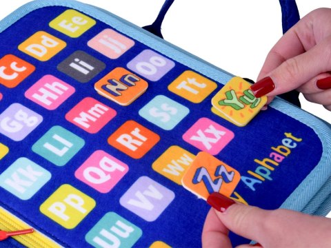 JOKOMISIADA Materiałowa książeczka manipulacyjna edukacyjna + tablica markery ZA6024