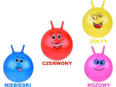 JOKOMISIADA Piłka Skoczek Uśmiechnięta Piłka 55 cm do gimnastyki ćwiczeń zabawy ZA5972