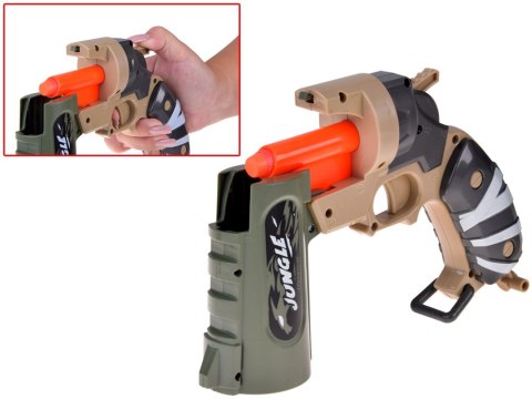 JOKOMISIADA Pistolet na piankowe naboje + puszki zestaw strzelecki dla dzieci ZA5981