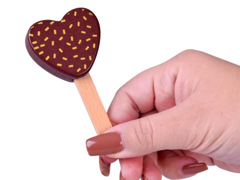 JOKOMISIADA Słodka LODZIARNIA drewniana dla dzieci na kółkach + zestaw do lodów ZA5946