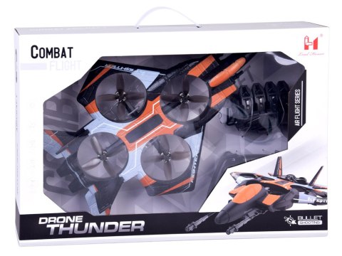 JOKOMISIADA Strzelający DRON Combat - zdalne sterowanie rękawicą i pilotem RC0750