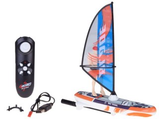 JOKOMISIADA Zdalnie sterowany świecący WINDSURFER pływający na pilota RC0740