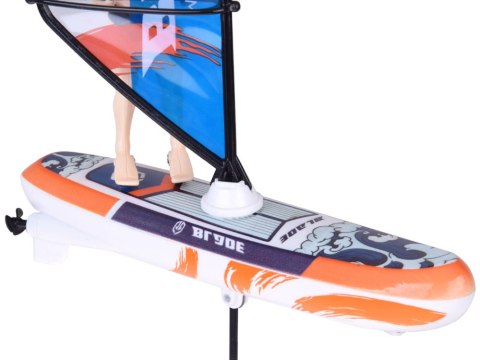 JOKOMISIADA Zdalnie sterowany świecący WINDSURFER pływający na pilota RC0740