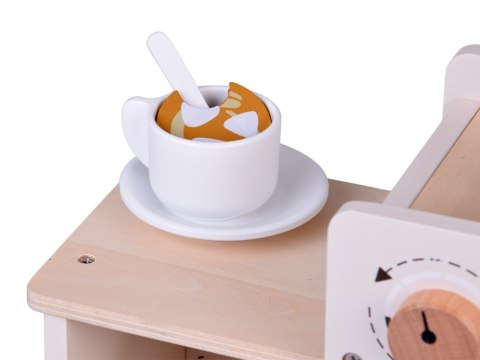 JOKOMISIADA Zestaw Drewniany Kawiarnia Coffee Shop Ekspres Kubeczki Desery ZA5938