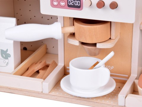 JOKOMISIADA Zestaw Drewniany Kawiarnia Coffee Shop Ekspres Kubeczki Desery ZA5938
