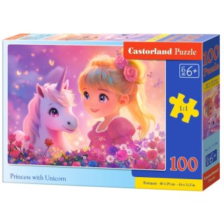 Castorland Puzzle 100-elementów Princess with Unicorn B-111299