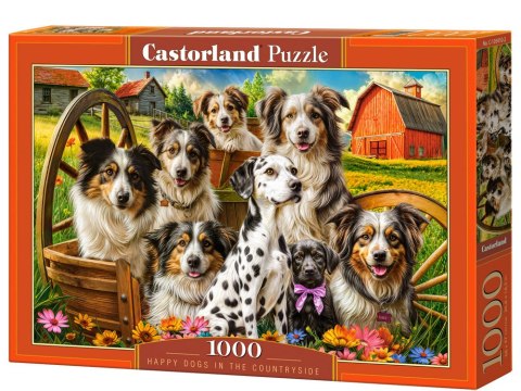 Castorland Puzzle 1000-elementów Happy Dogs In The Countryside C-105410-2
