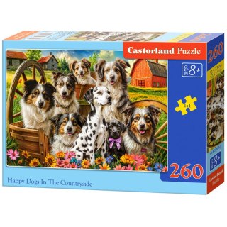 Castorland Puzzle 260-elementów Happy Dogs In The Countryside B-27699-1