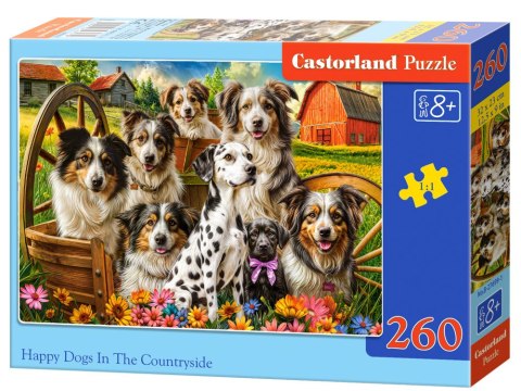 Castorland Puzzle 260-elementów Happy Dogs In The Countryside B-27699-1